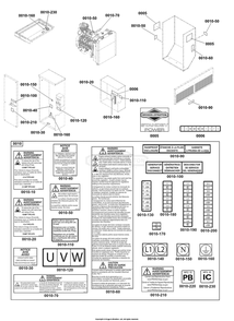 Decals Group - Circuit Protection Diagram and Parts List for 080020-03  Briggs and Stratton Generator